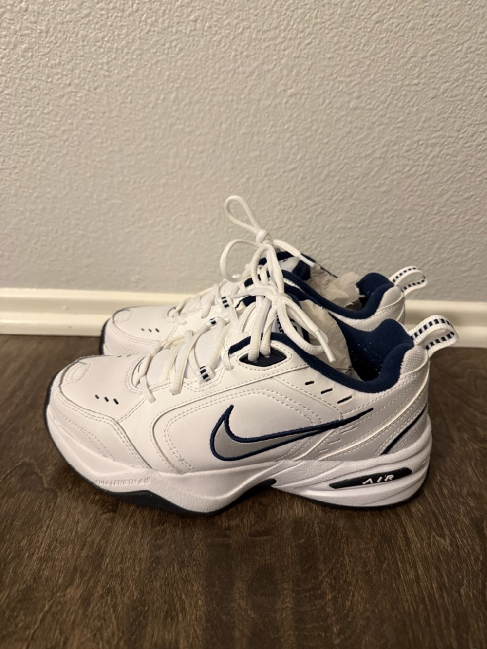 Nike Kids White and Navy Classic Air Sneakers